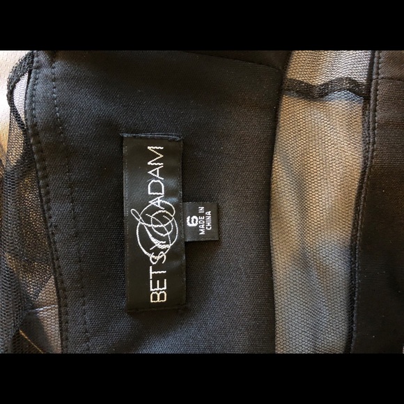 Long Black Illusion Gown - Picture 2 of 3